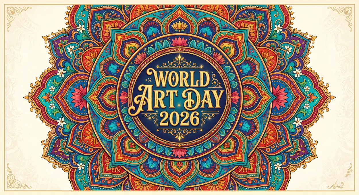 Free Download World Art Day Online Events 2026 - High Quality World Art Day 2026 Wishes Image