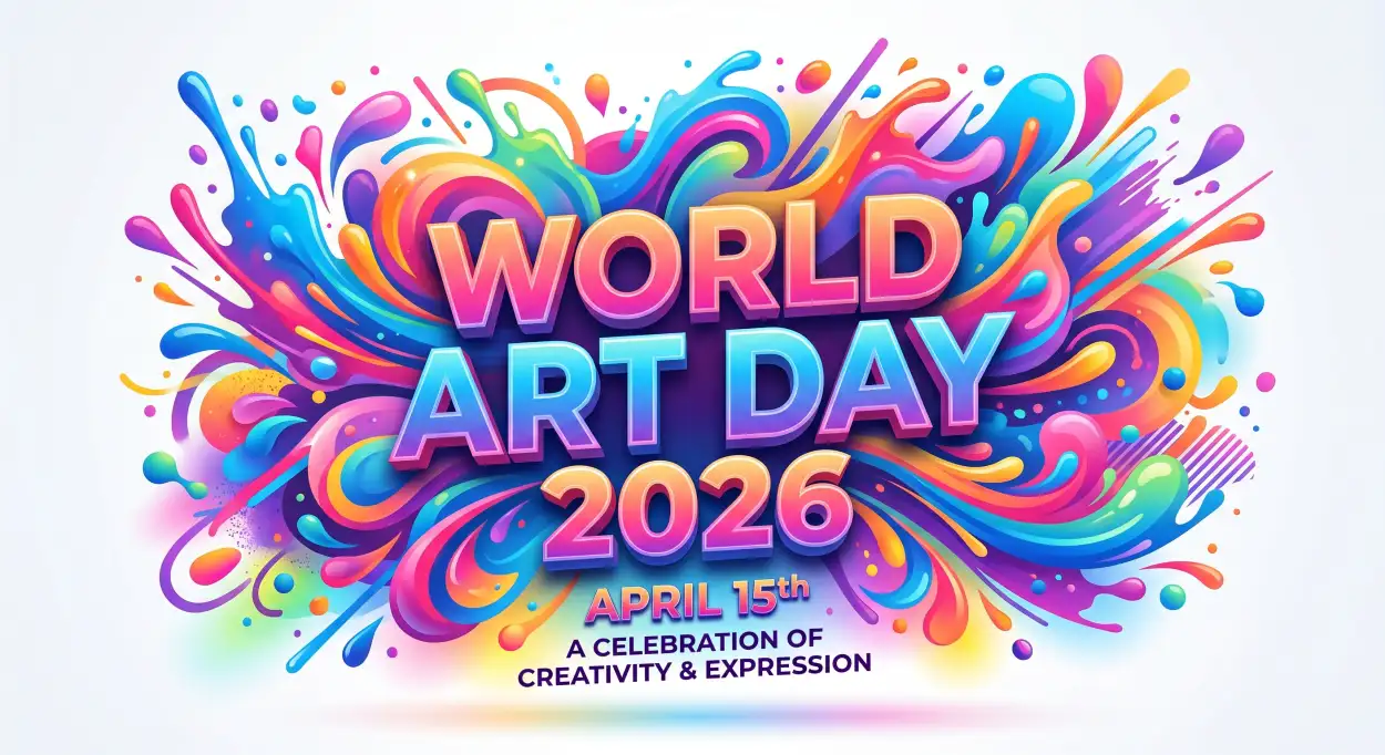 Free Download World Art Day Thumbnail Design Ideas - High Quality World Art Day 2026 Wishes Background Image