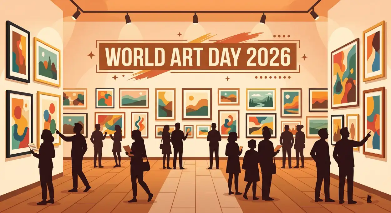 Free Download World Art Day Viral Content Ideas - High Quality World Art Day 2026 Wishes Image