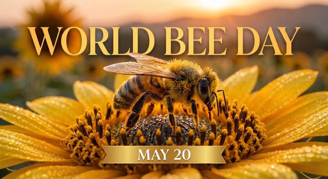 Free Download World Bee Day 2026 Aesthetic Wallpaper 4k - High Quality World Bee Day 2026 Image