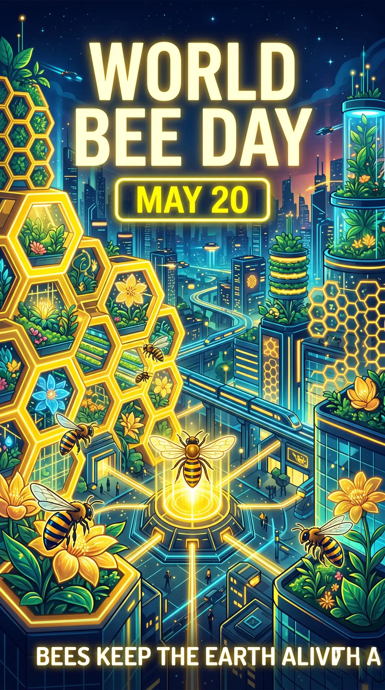 Free Download World Bee Day 2026 Aesthetic Wallpaper - High Quality World Bee Day 2026 Image