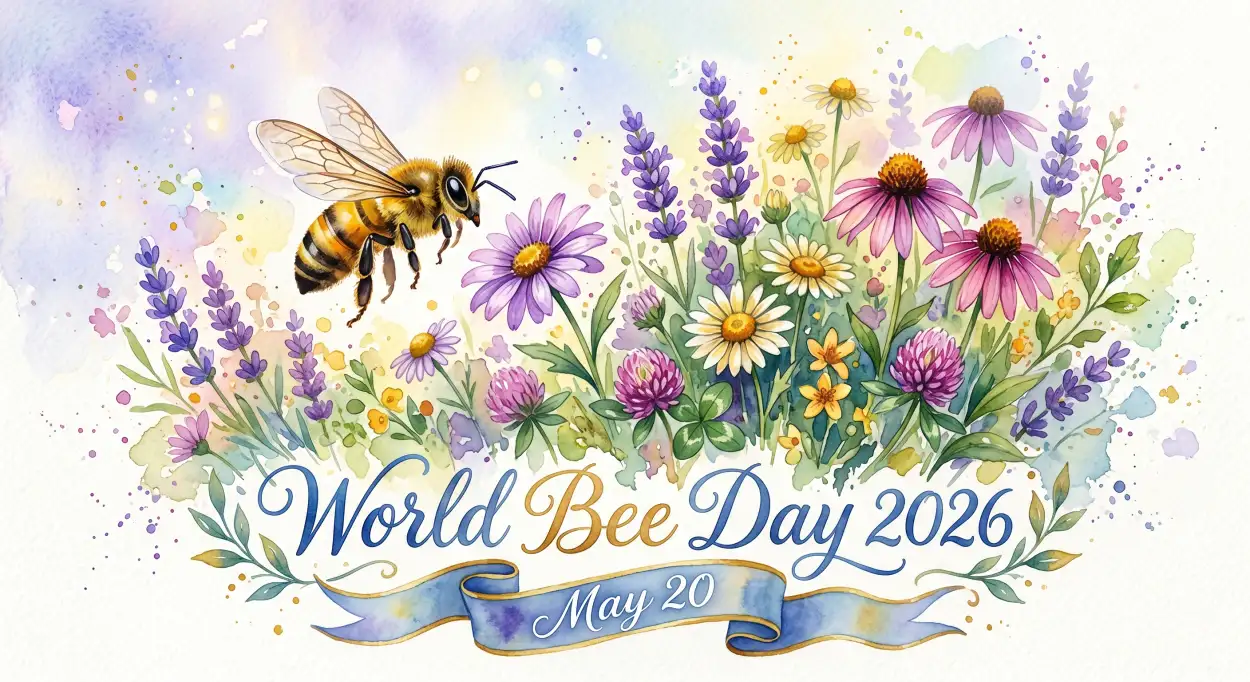 Free Download World Bee Day 2026 Banner Design - High Quality World Bee Day 2026 Image