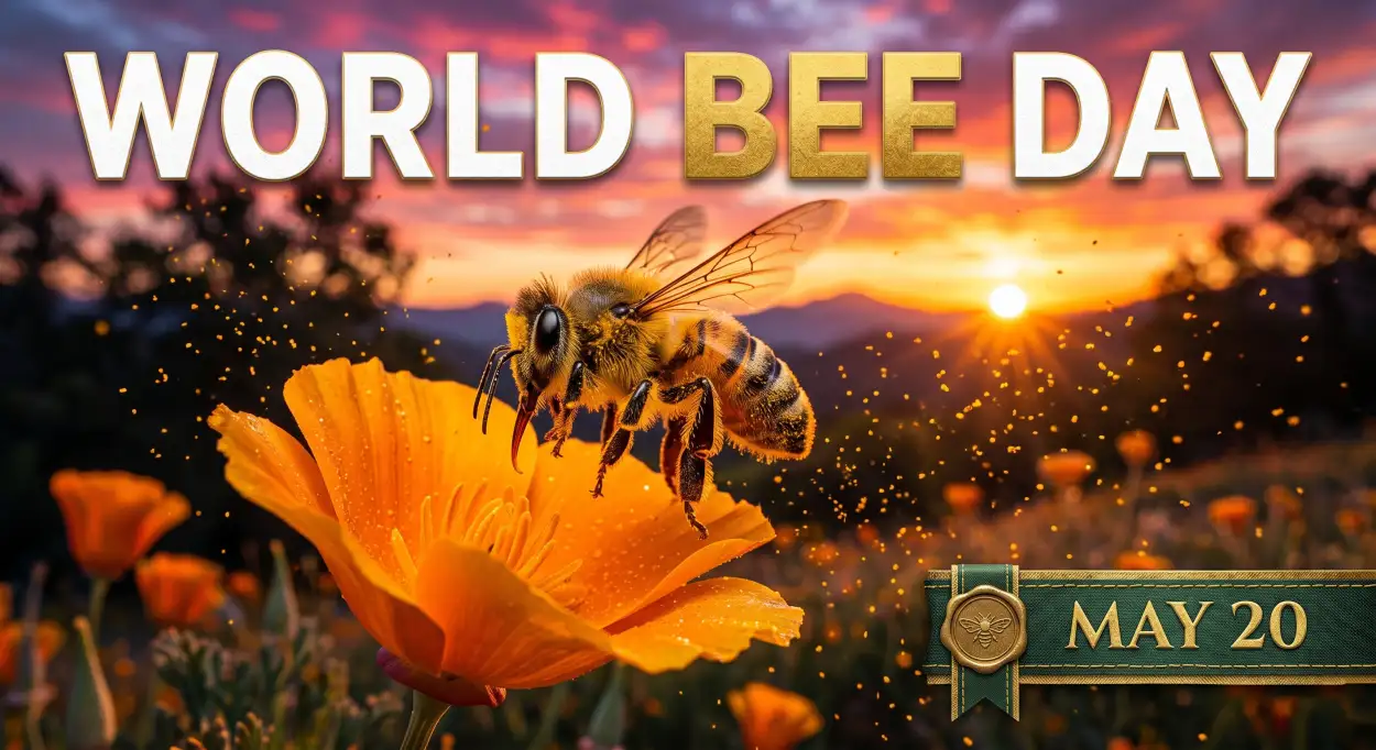 Free Download World Bee Day 2026 Desktop Background - High Quality World Bee Day 2026 Background Image