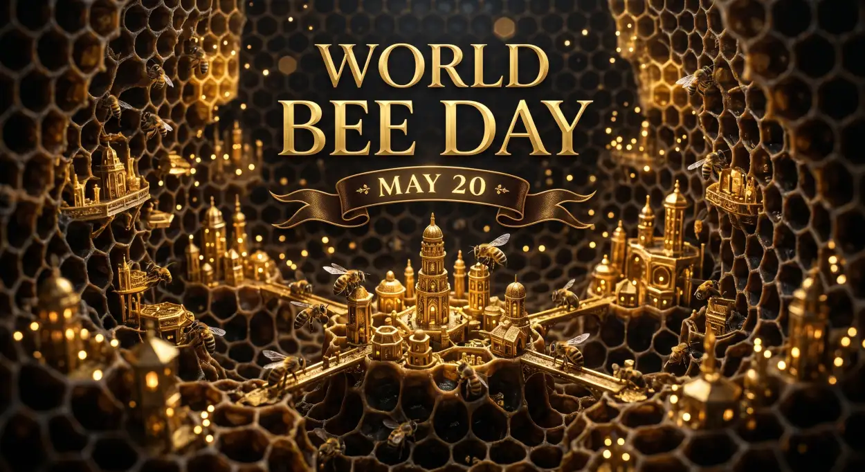 Free Download World Bee Day 2026 Environmental Campaign - High Quality World Bee Day 2026 Image