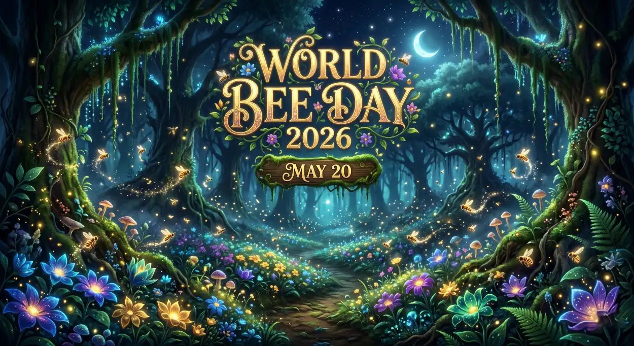 Free Download World Bee Day 2026 Festival Style Background - High Quality World Bee Day 2026 Background Image