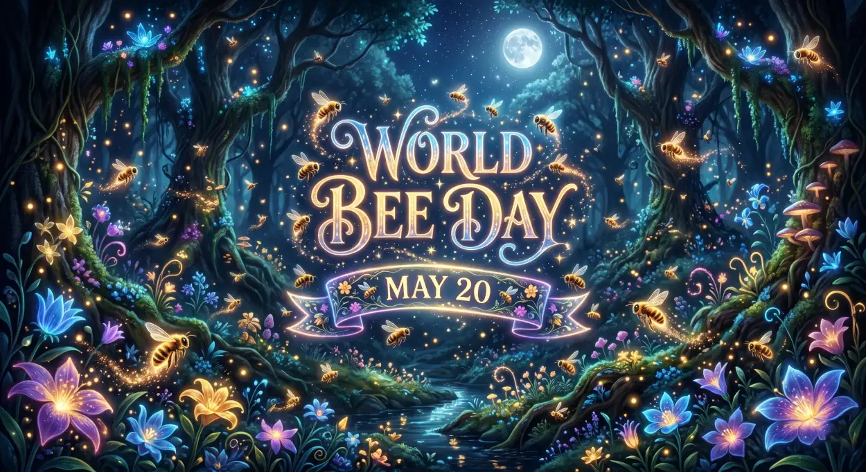 Free Download World Bee Day 2026 Global Celebration - High Quality World Bee Day 2026 Image