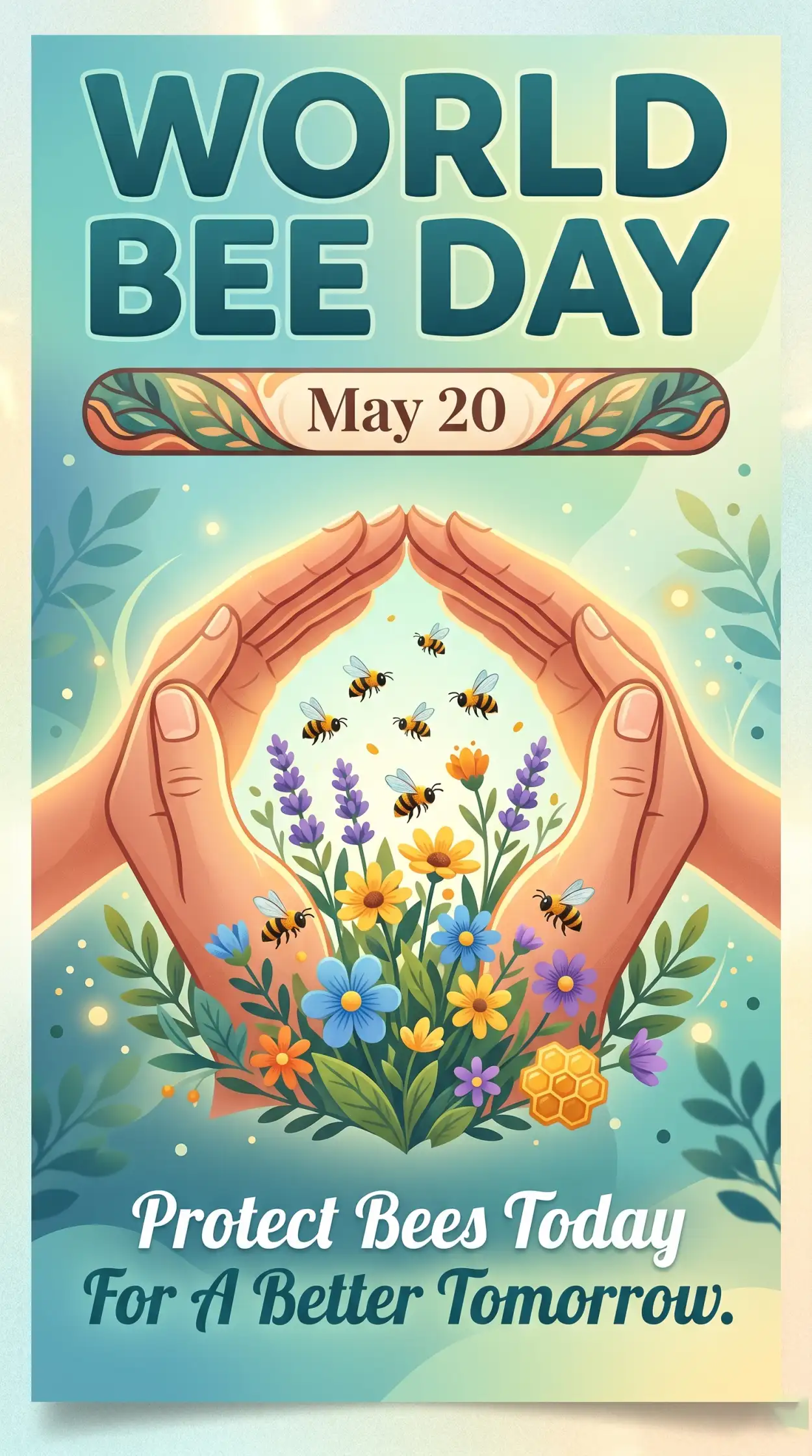 Free Download World Bee Day 2026 Greeting Card - High Quality World Bee Day 2026 Image