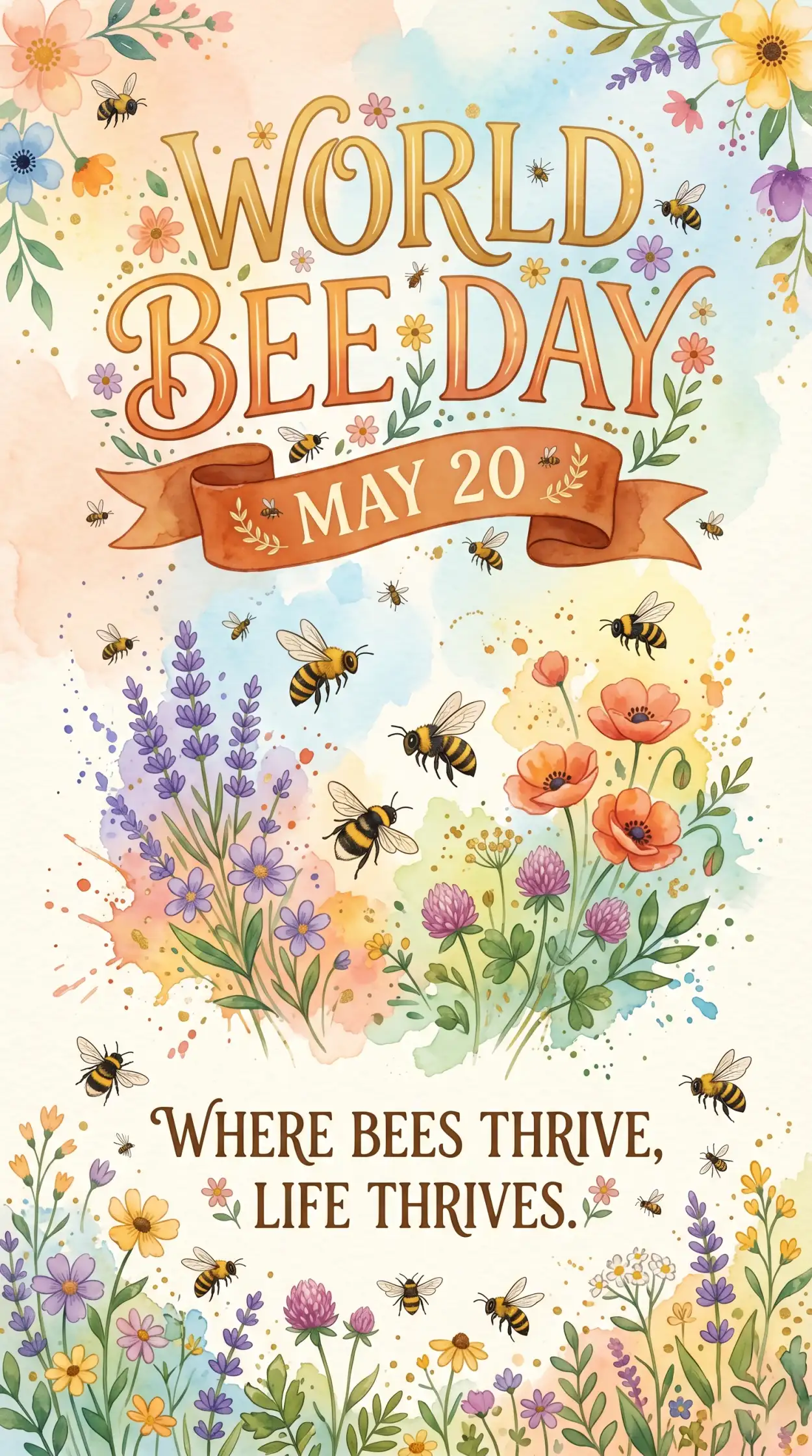 Free Download World Bee Day 2026 Pinterest Pin Ideas 2 - High Quality World Bee Day 2026 Image
