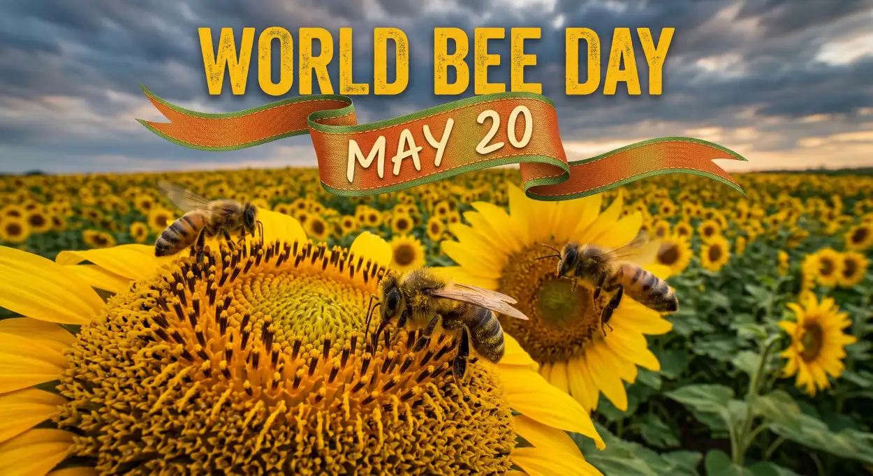 Free Download World Bee Day 2026 Pollination Awareness - High Quality World Bee Day 2026 Image
