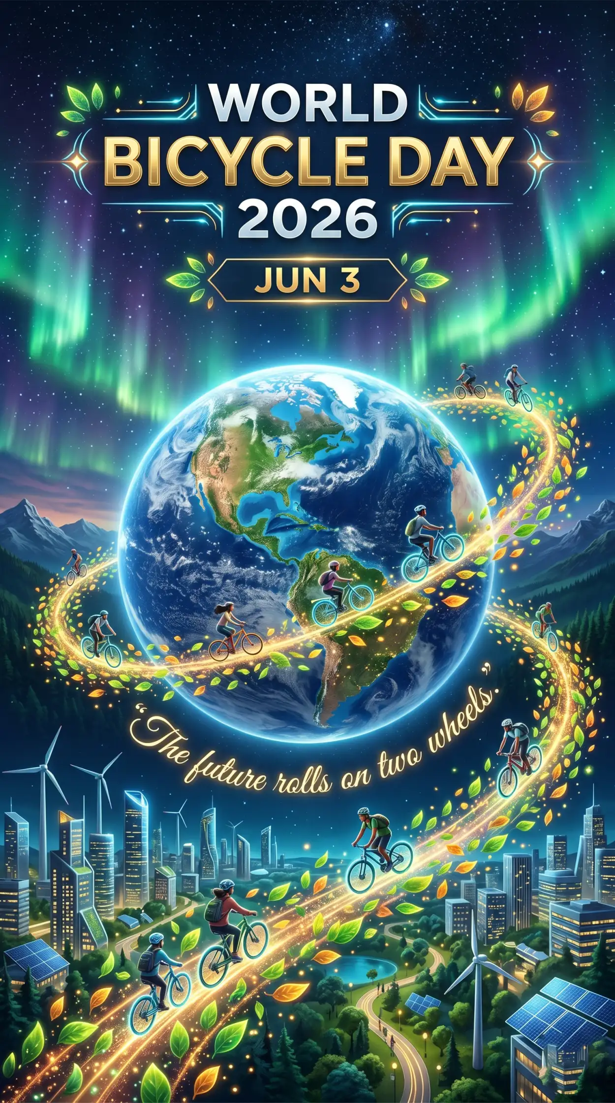 Free Download World Bicycle Day 2026 Banner Design - High Quality World Bicycle Day 2026 Image