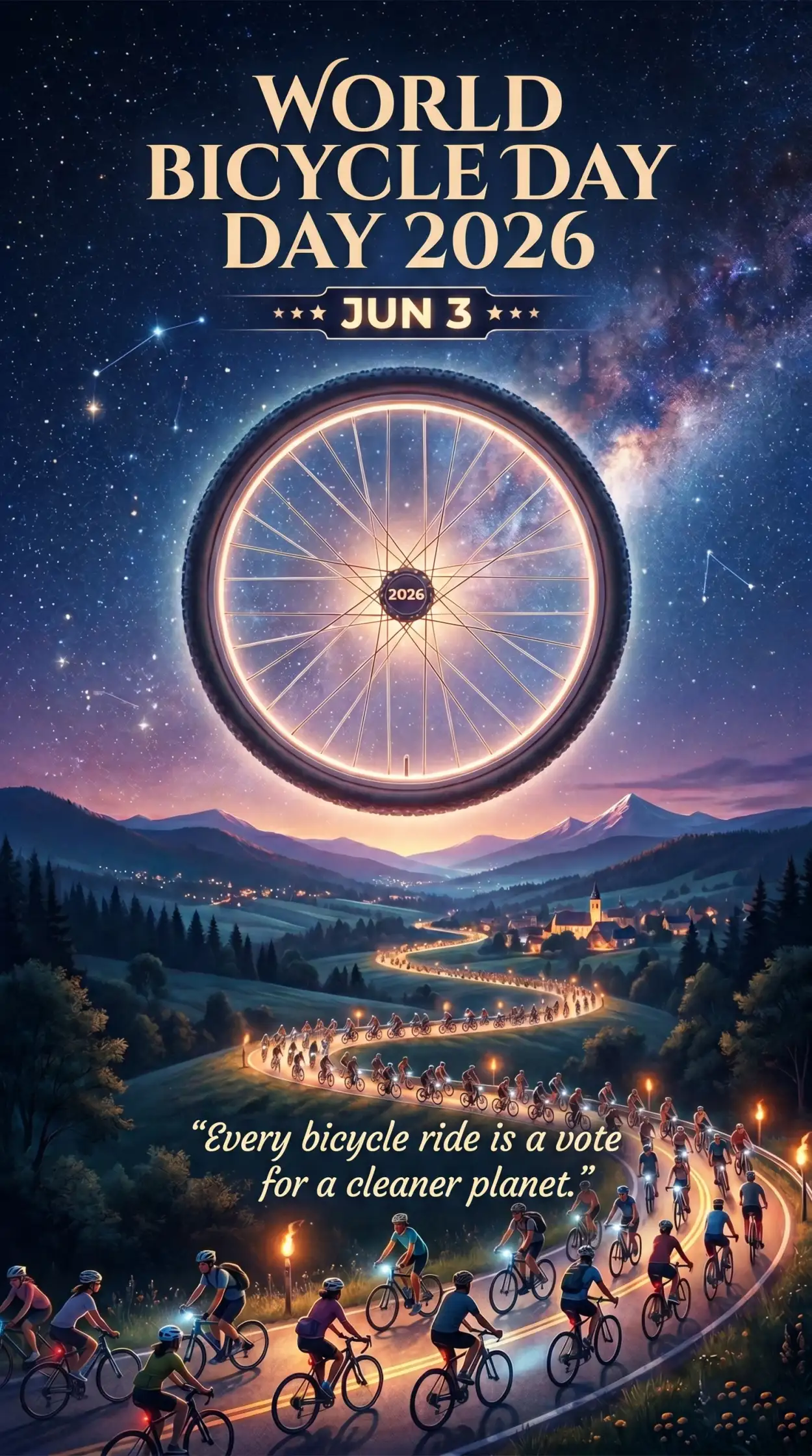 Free Download World Bicycle Day 2026 Educational Poster - High Quality World Bicycle Day 2026 Image