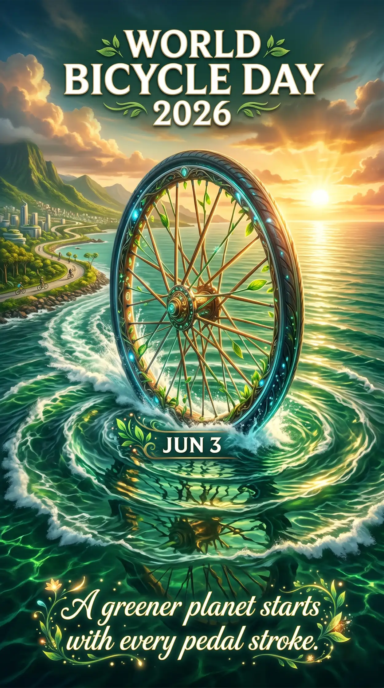 Free Download World Bicycle Day 2026 Facebook Captions - High Quality World Bicycle Day 2026 Image