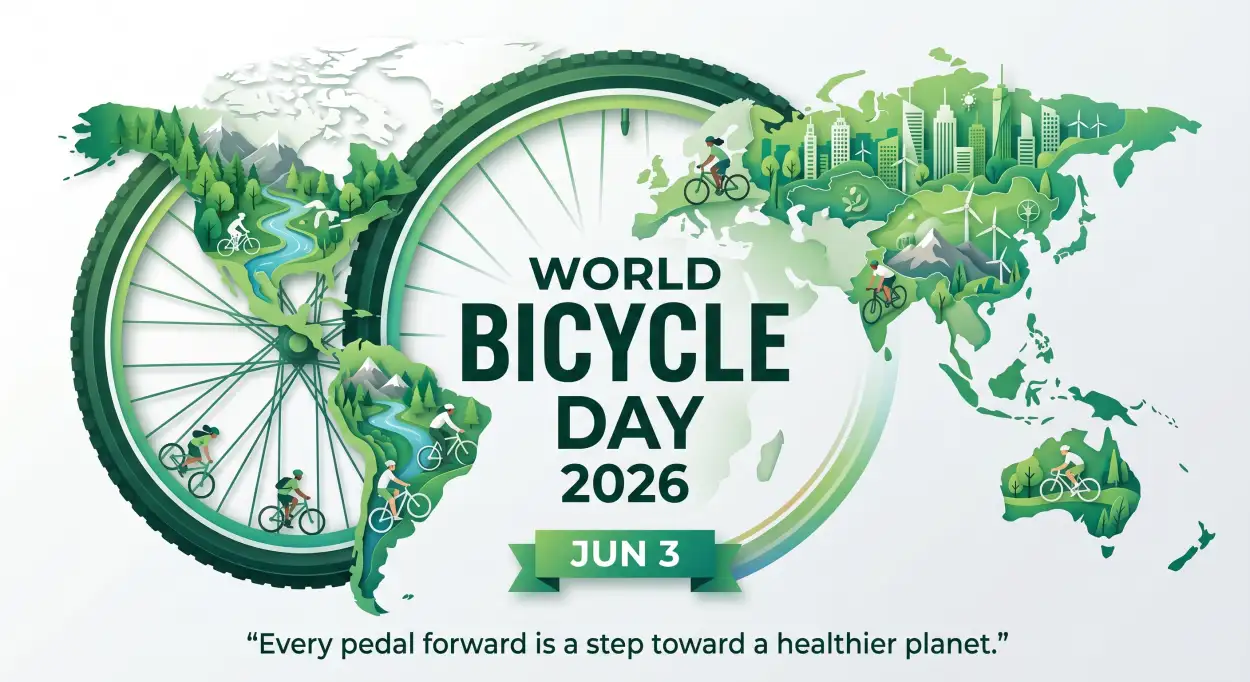 Free Download World Bicycle Day 2026 Healthy Living Campaign - High Quality World Bicycle Day 2026 Image