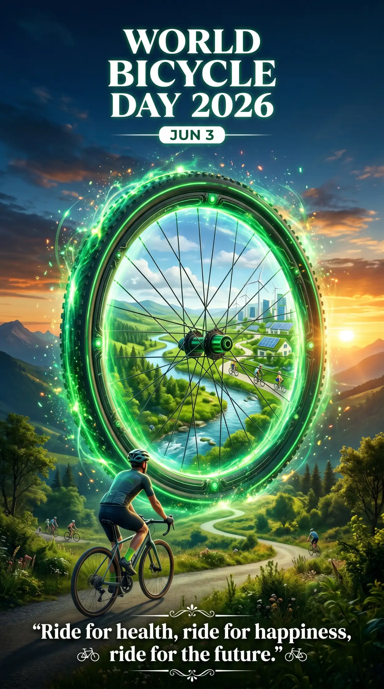 Free Download World Bicycle Day 2026 Inspirational Quotes - High Quality World Bicycle Day 2026 Image