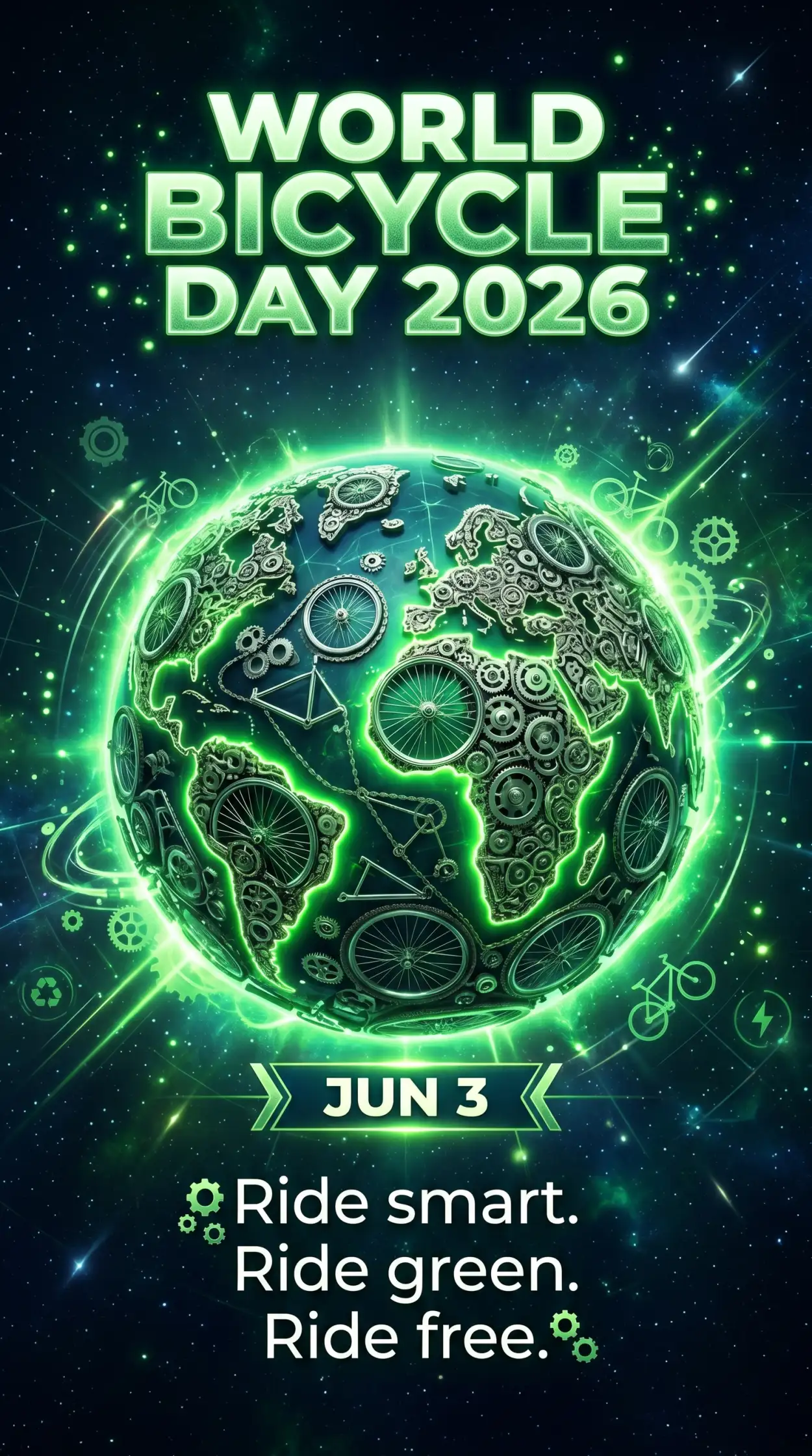 Free Download World Bicycle Day 2026 June 3 Poster - High Quality World Bicycle Day 2026 Image