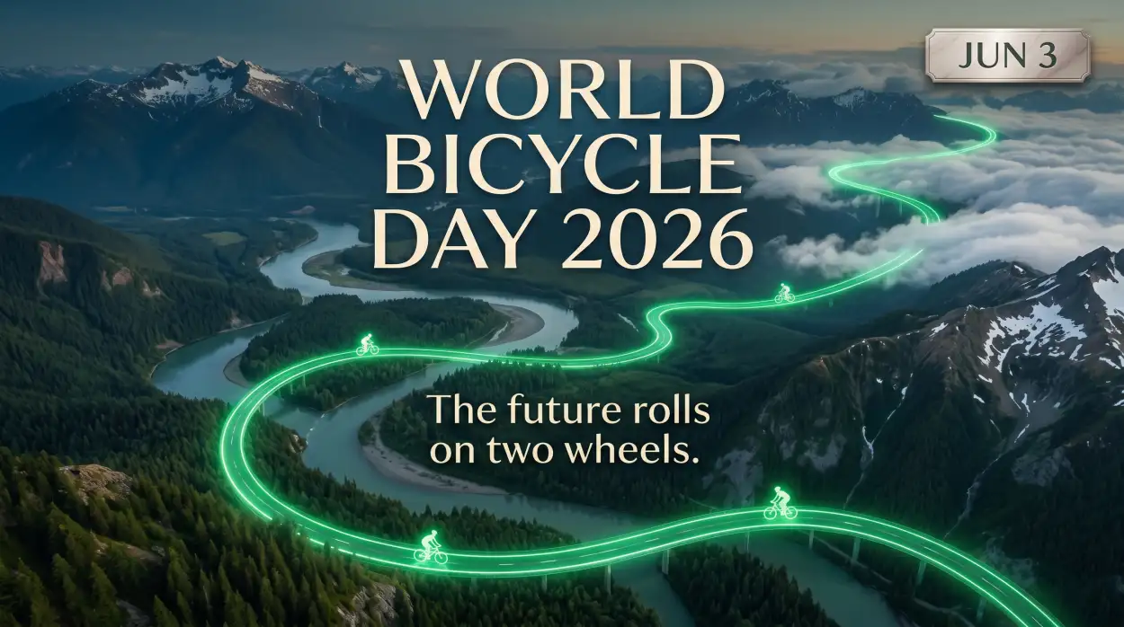 Free Download World Bicycle Day 2026 Theme - High Quality World Bicycle Day 2026 Image