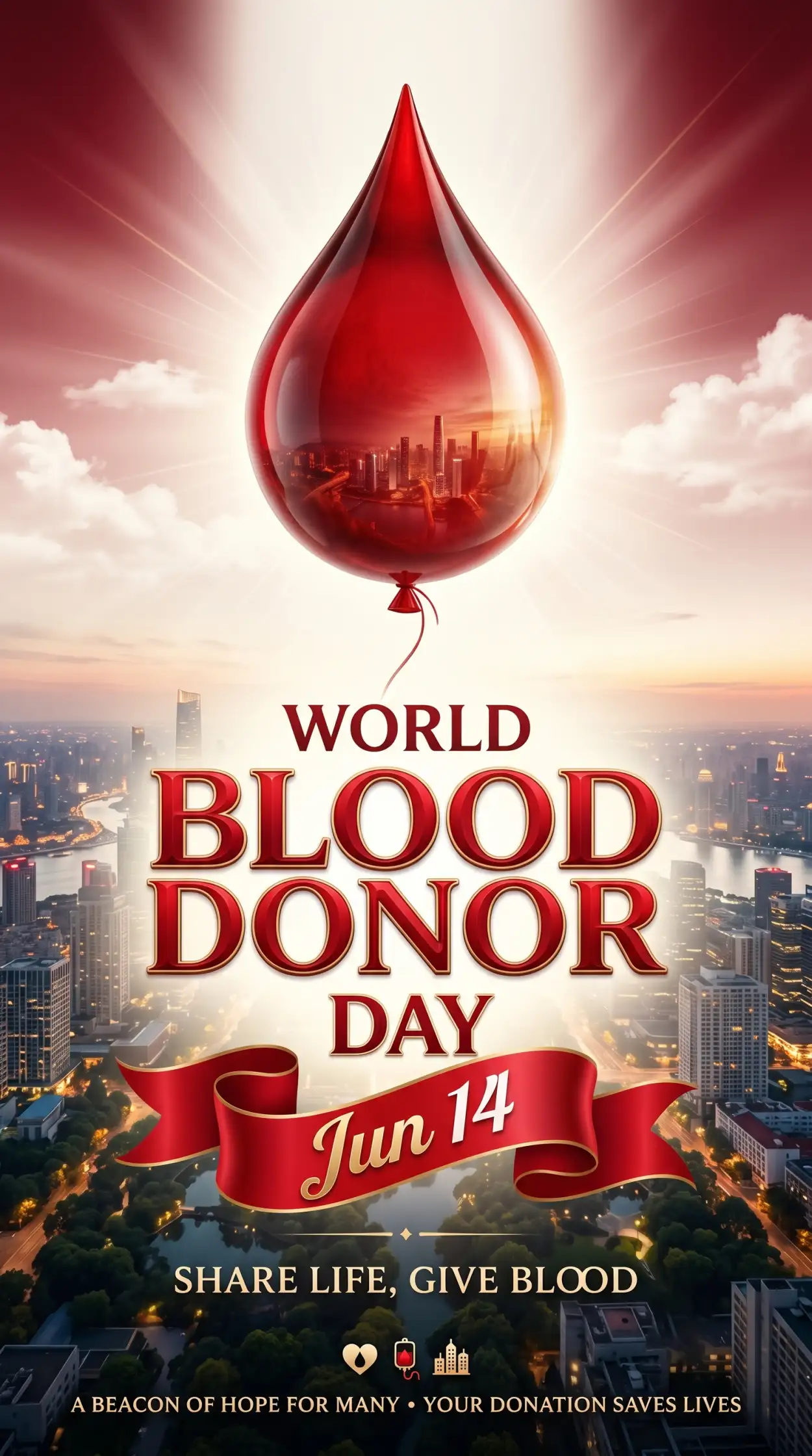 Free Download World Blood Donor Day 2026 Blood Donation Camp Poster - High Quality World Blood Donor Day 2026 Image