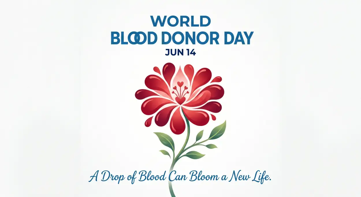 Free Download World Blood Donor Day 2026 Blood Donation Logo - High Quality World Blood Donor Day 2026 Image