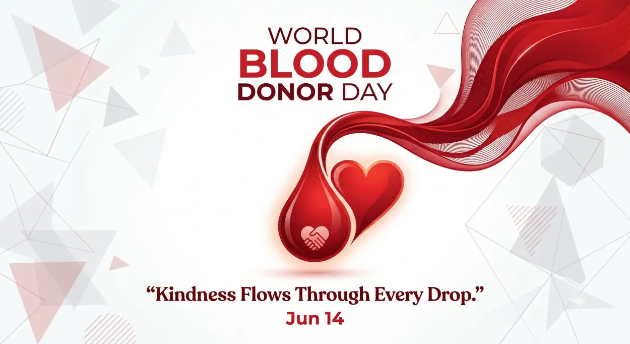 Free Download World Blood Donor Day 2026 Blood Donation Quote Graphics - High Quality World Blood Donor Day 2026 Image