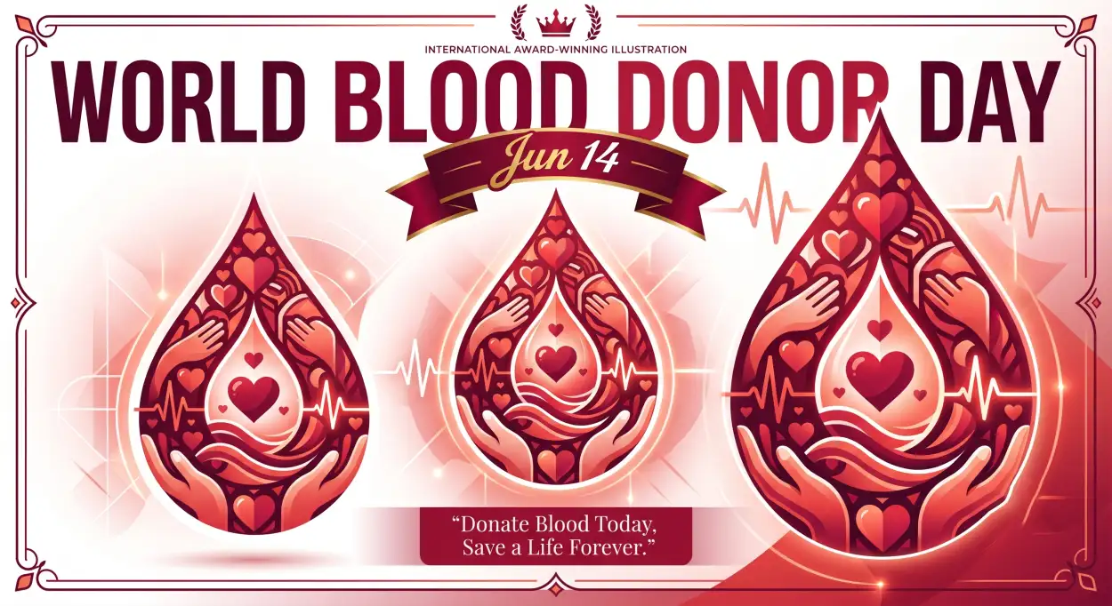 Free Download World Blood Donor Day 2026 Blood Donor Appreciation Design - High Quality World Blood Donor Day 2026 Image