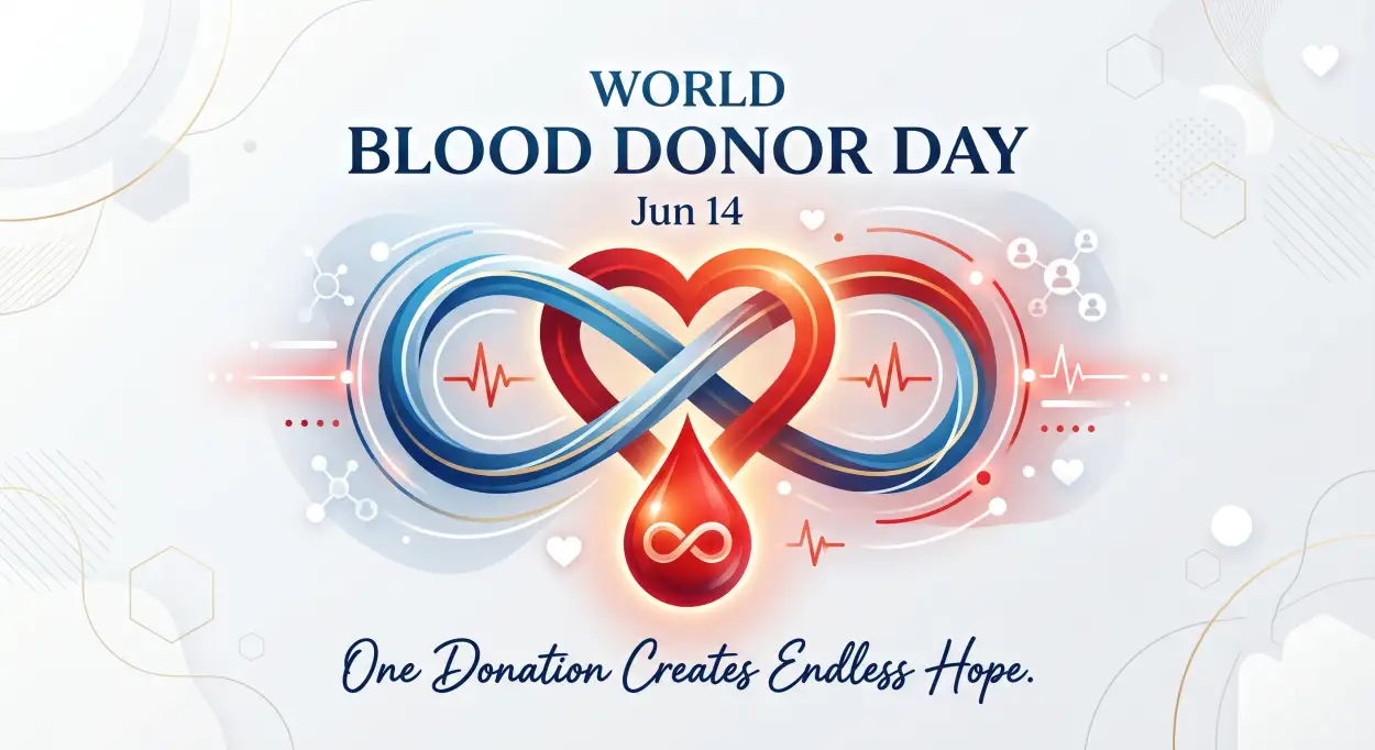 Free Download World Blood Donor Day 2026 Creative Blood Donation Concept - High Quality World Blood Donor Day 2026 Image