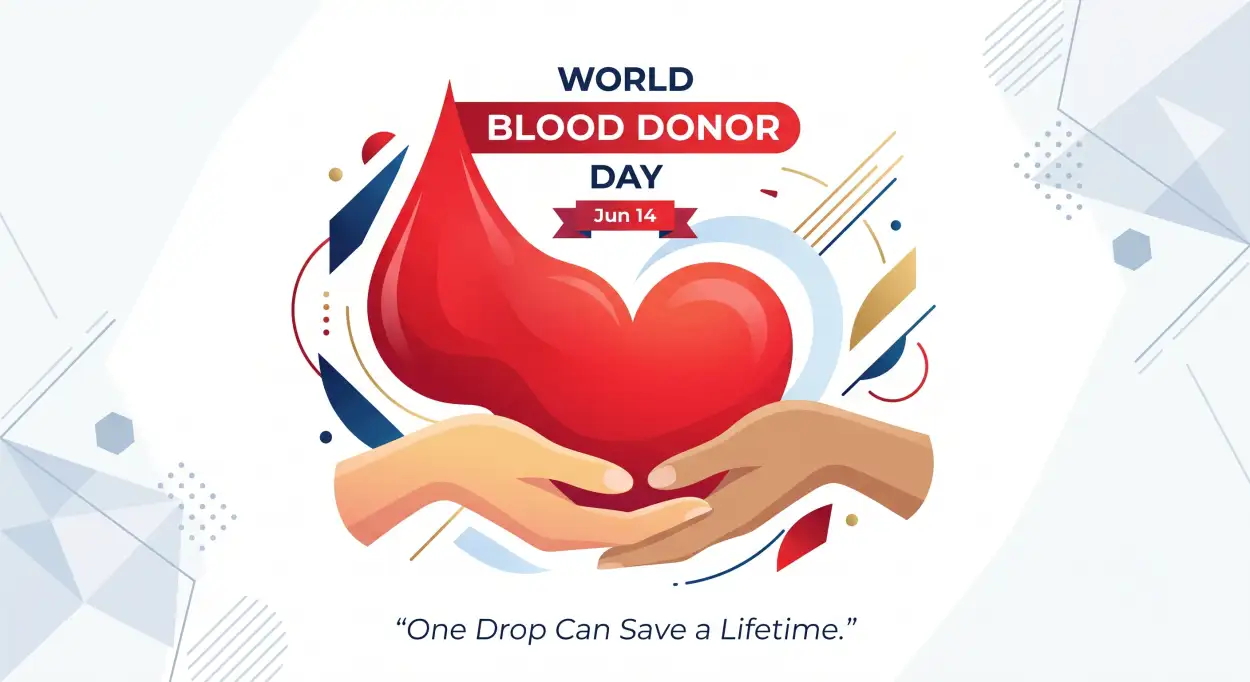 Free Download World Blood Donor Day 2026 Creative Blood Drop Social Post - High Quality World Blood Donor Day 2026 Image