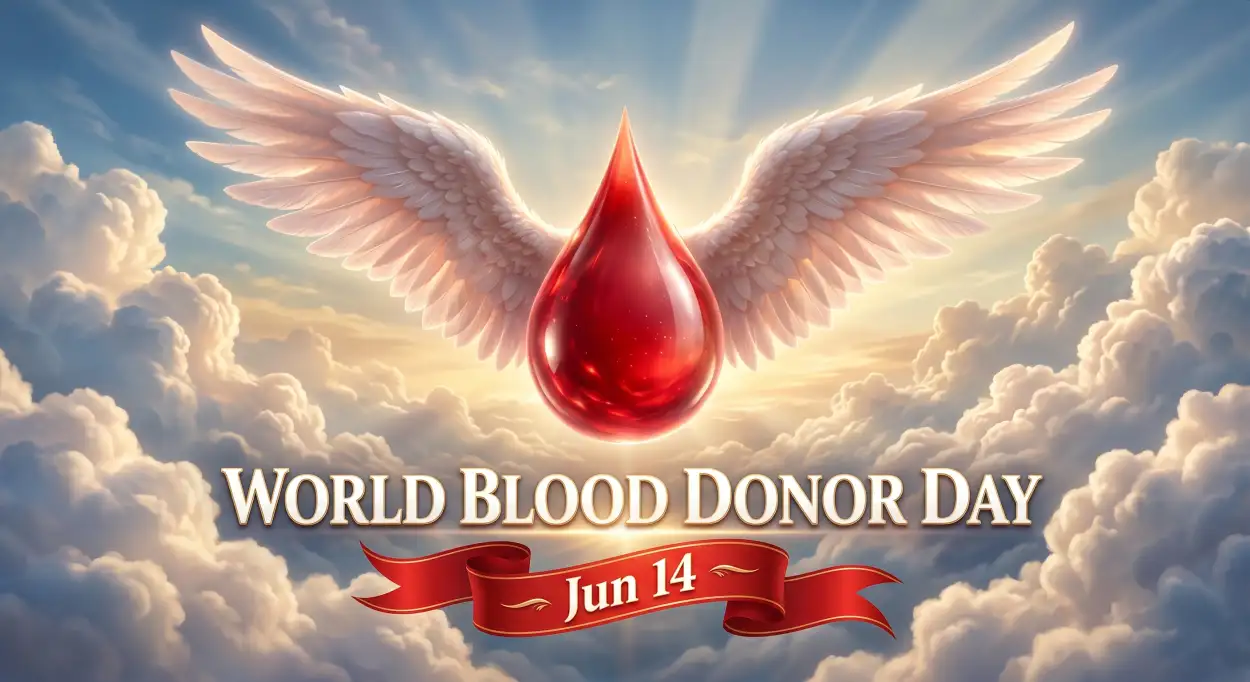 Free Download World Blood Donor Day 2026 Digital Banner - High Quality World Blood Donor Day 2026 Image