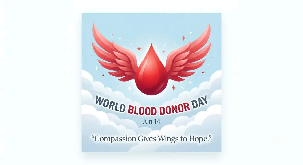 Free Download World Blood Donor Day 2026 Editable Canva Template - High Quality World Blood Donor Day 2026 Image