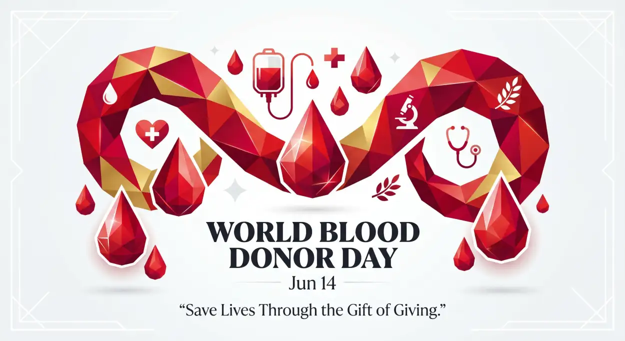 Free Download World Blood Donor Day 2026 Free Vector Download - High Quality World Blood Donor Day 2026 Image