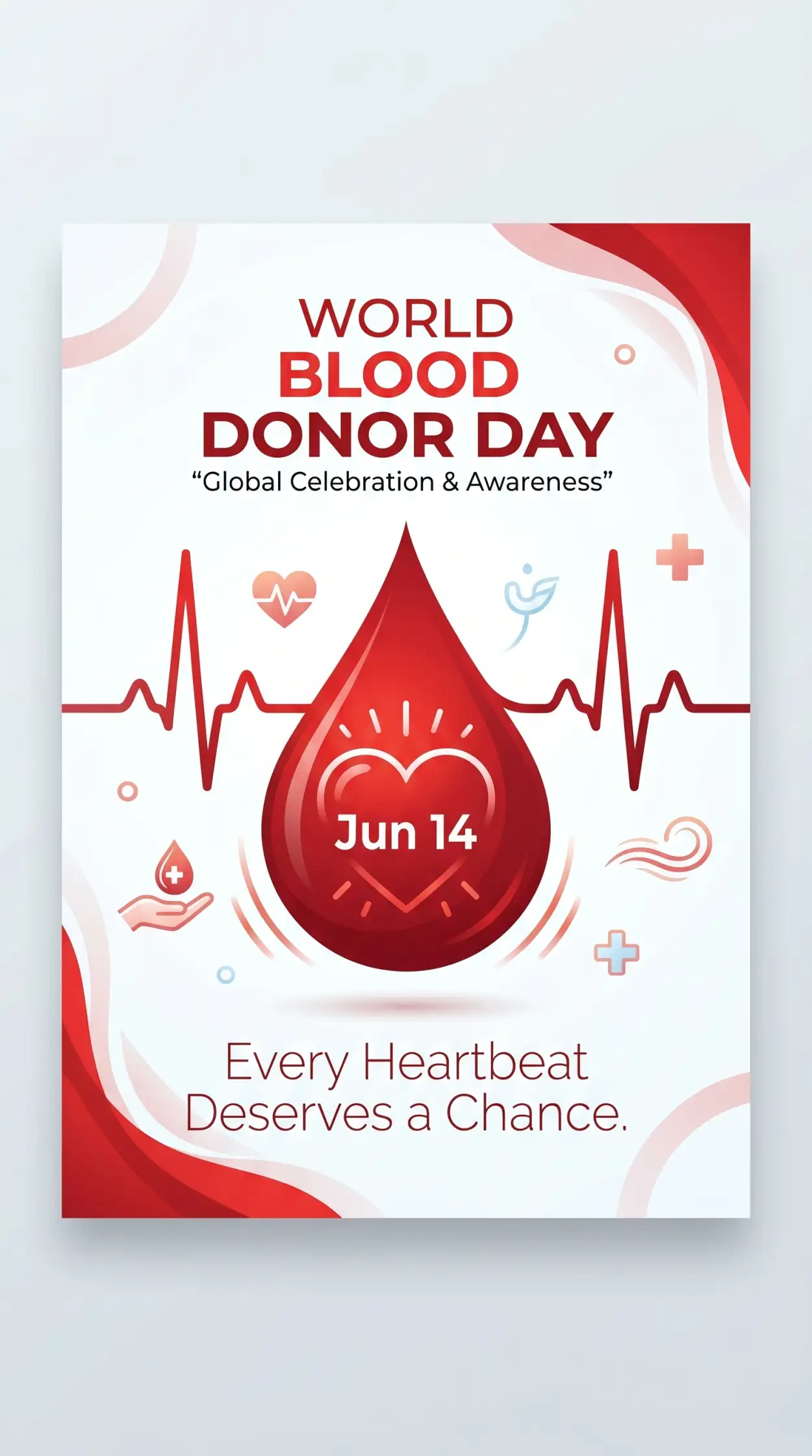 Free Download World Blood Donor Day 2026 Instagram Story Template - High Quality World Blood Donor Day 2026 Image