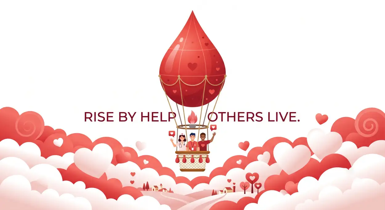Free Download World Blood Donor Day 2026 Lifesaver Concept Art - High Quality World Blood Donor Day 2026 Image