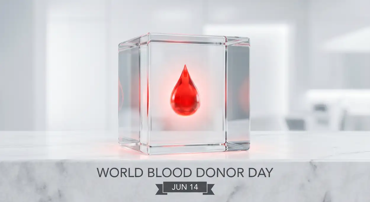Free Download World Blood Donor Day 2026 Linkedin Post Template - High Quality World Blood Donor Day 2026 Image
