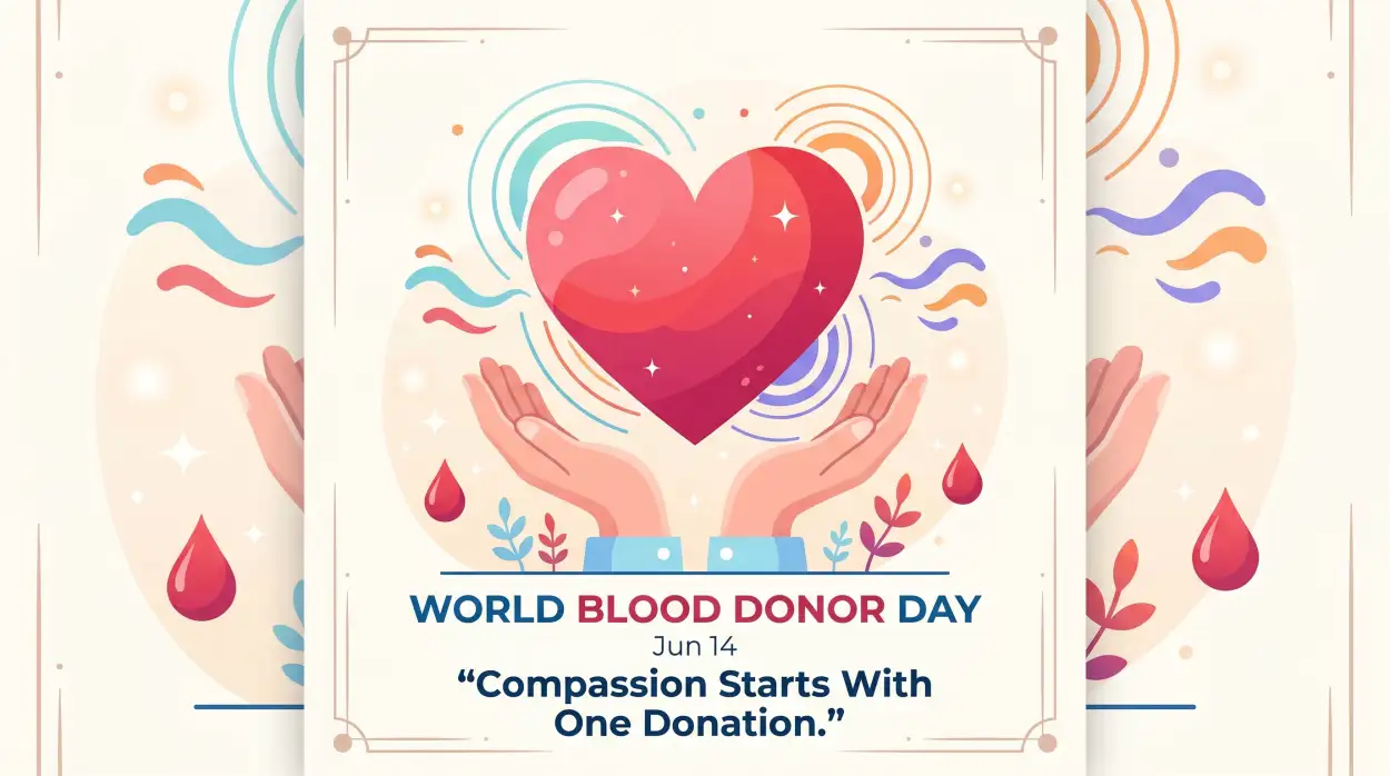 Free Download World Blood Donor Day 2026 Premium Vector Illustration - High Quality World Blood Donor Day 2026 Image