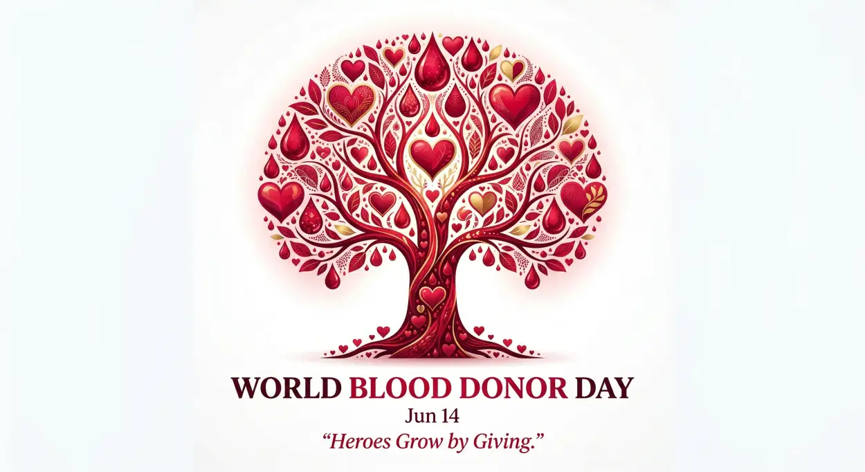 Free Download World Blood Donor Day 2026 Save Lives Donate Blood Creative Poster - High Quality World Blood Donor Day 2026 Image