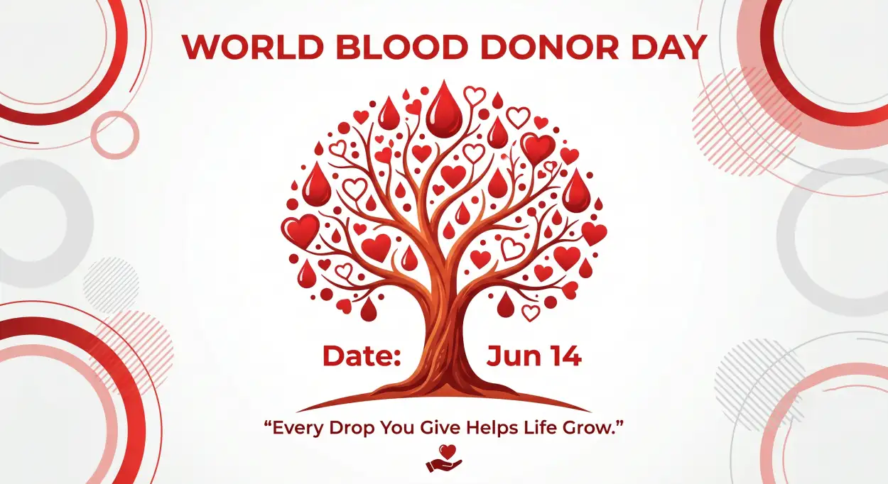 Free Download World Blood Donor Day 2026 Save Lives Social Media Image - High Quality World Blood Donor Day 2026 Image