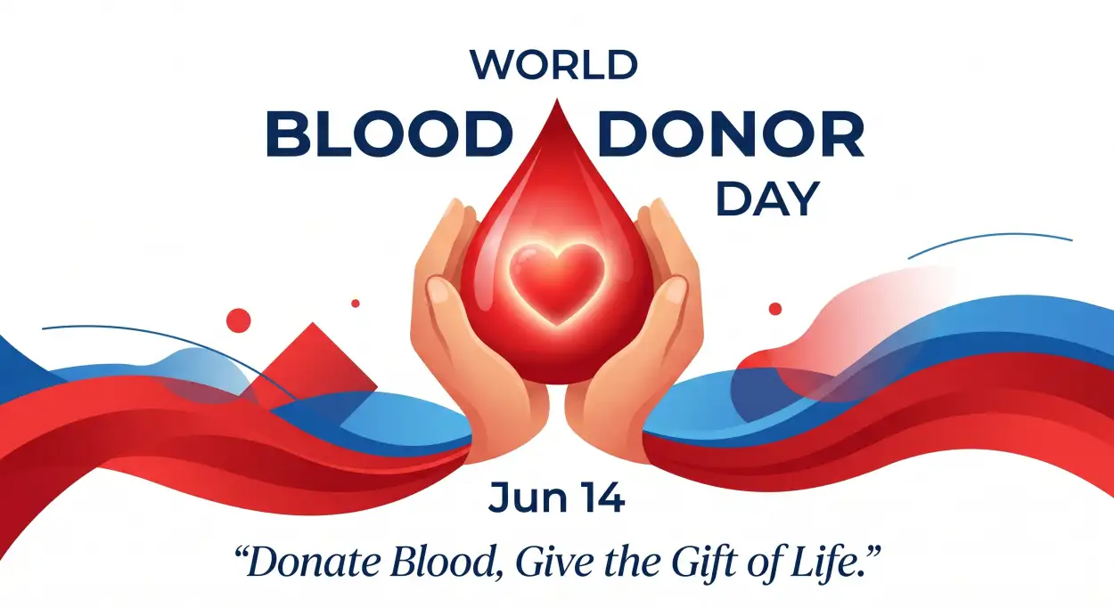 Free Download World Blood Donor Day 2026 Share Life Donate Blood Post - High Quality World Blood Donor Day 2026 Image