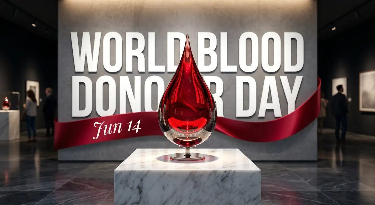 Free Download World Blood Donor Day 2026 Shareable Awareness Post - High Quality World Blood Donor Day 2026 Image