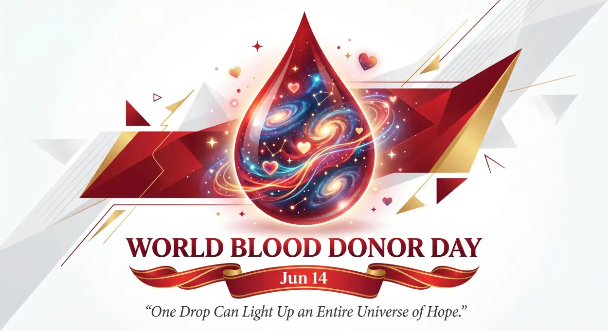 Free Download World Blood Donor Day 2026 White Background Vector Design - High Quality World Blood Donor Day 2026 Background Image