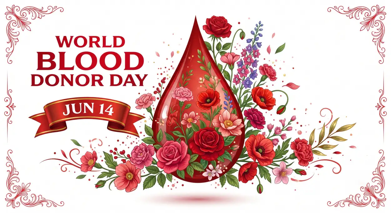 Free Download World Blood Donor Day 2026 Wishes - High Quality World Blood Donor Day 2026 Image