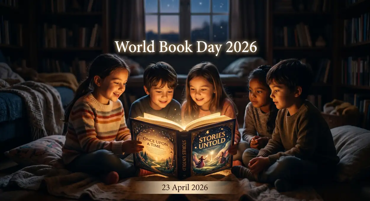 Free Download World Book Day Realistic Poster Prompt - High Quality World Book Day 2026 Image