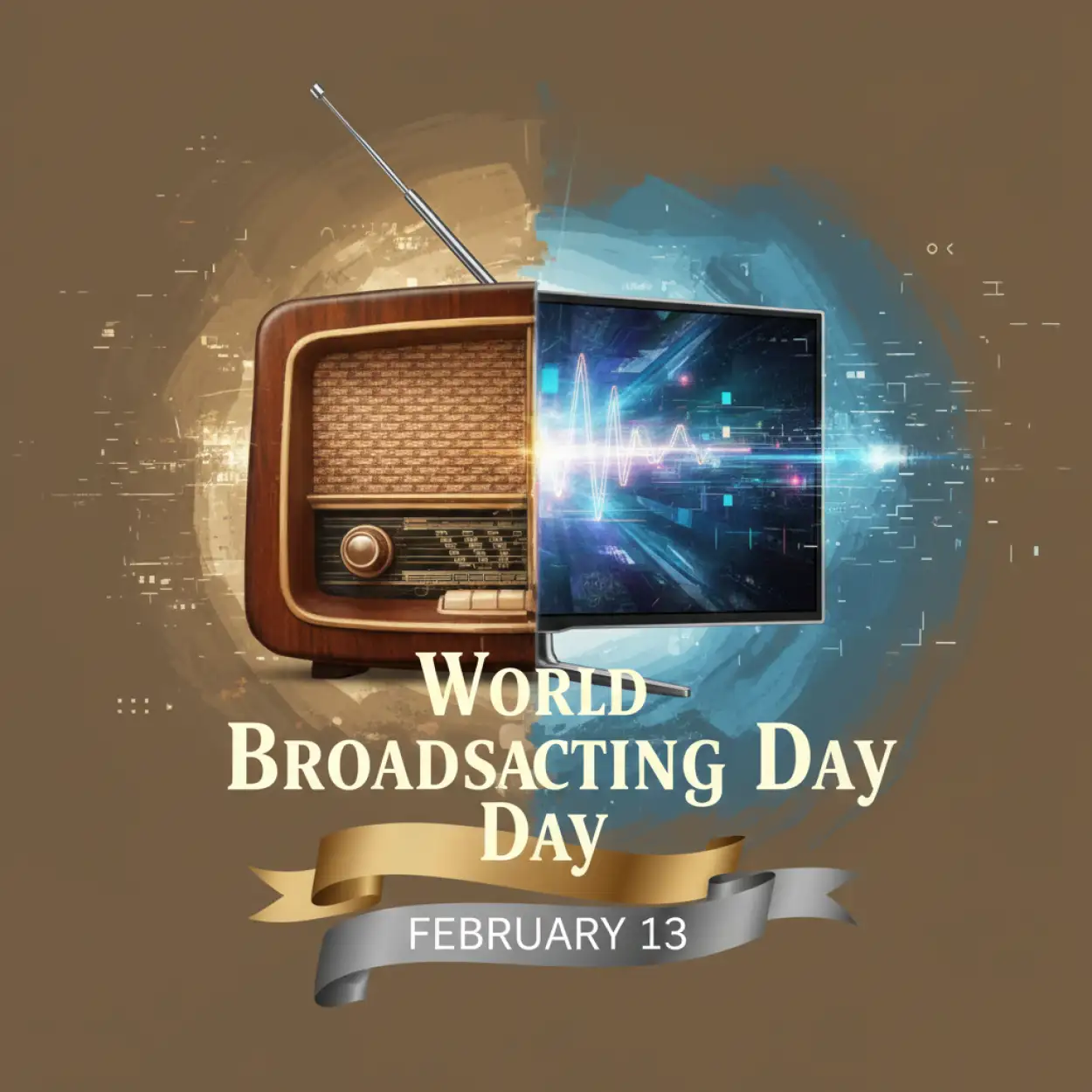 Free Download World Broadcasting Day Banner Background - High Quality World Broadcasting Day Background