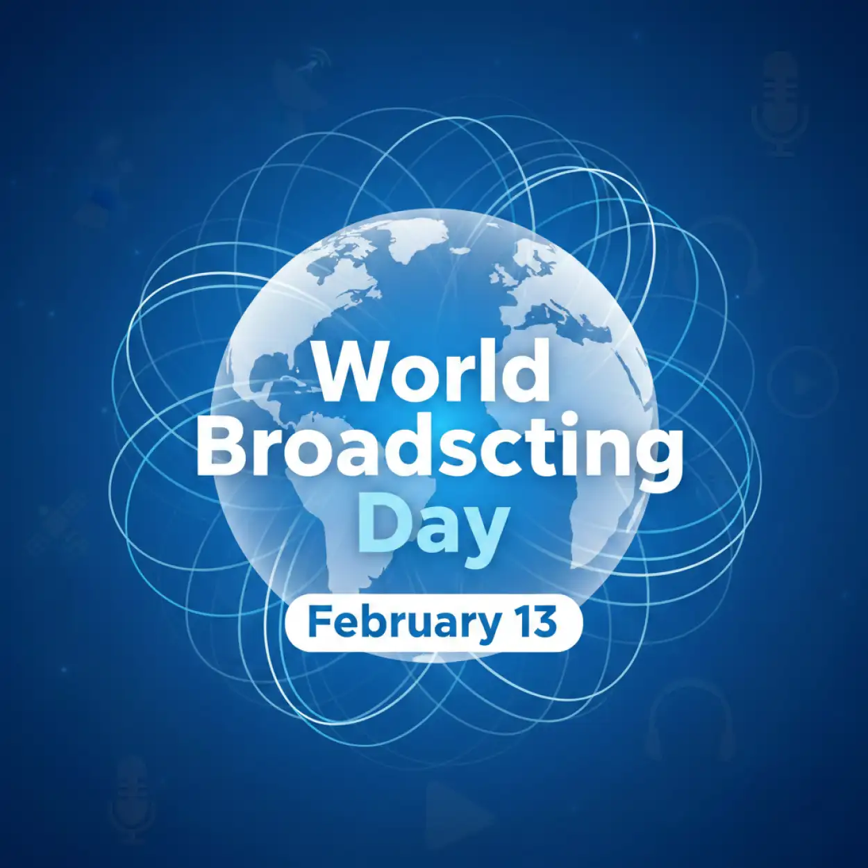 Free Download World Broadcasting Day Broadcast Technology Concept - High Quality World Broadcasting Day Background