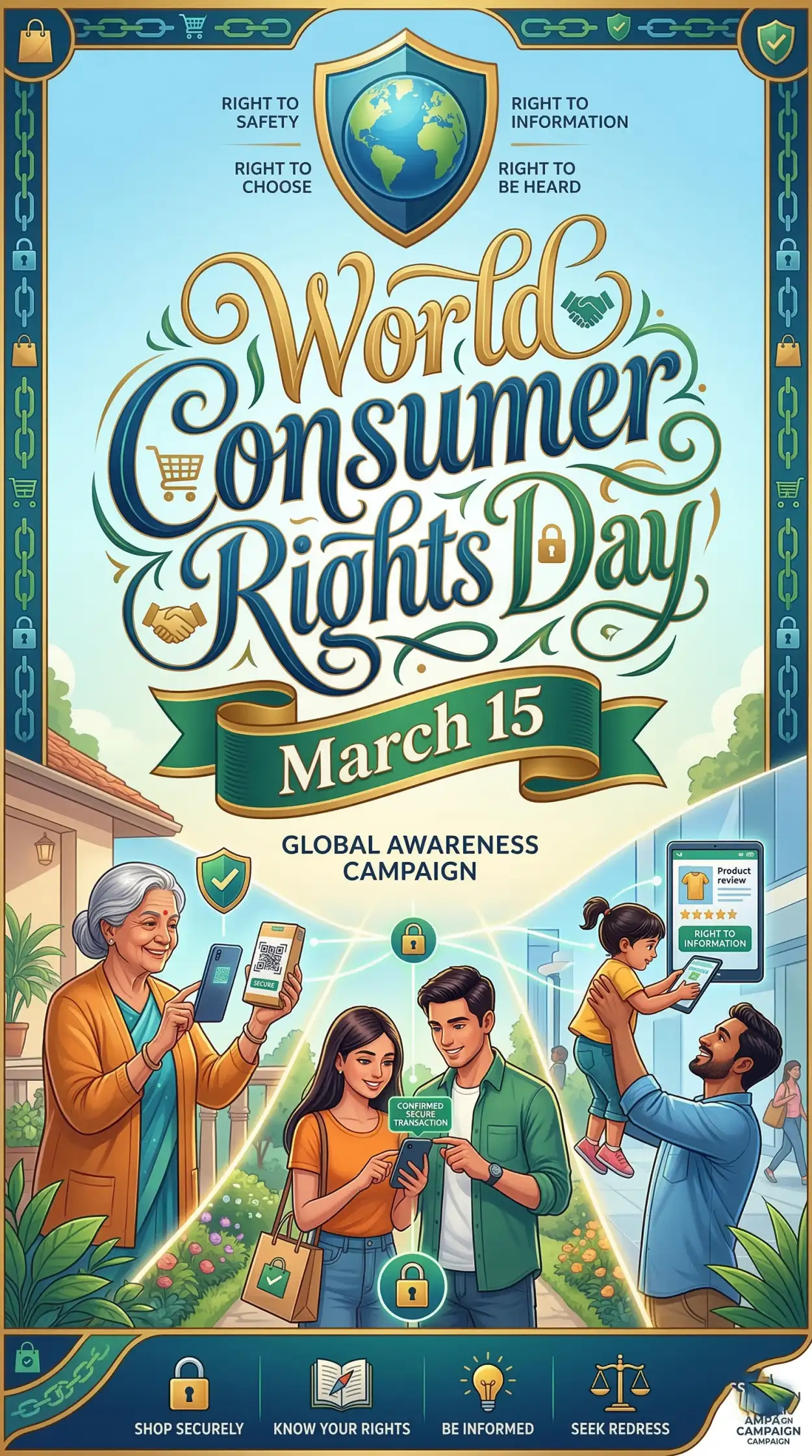 Free Download World Consumer Rights Day Awareness Poster Download - High Quality World Consumer Rights Day Image