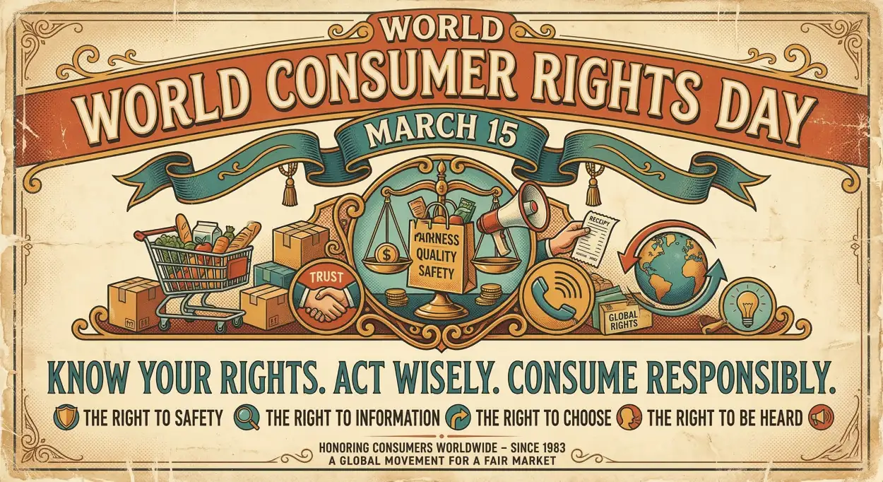 Free Download World Consumer Rights Day Educational Campaign Poster - High Quality World Consumer Rights Day Image