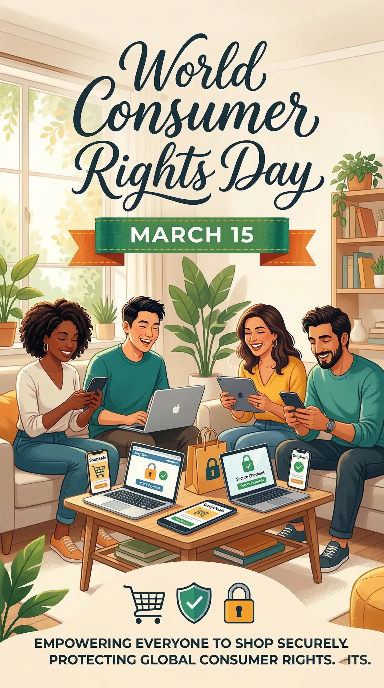 Free Download World Consumer Rights Day Educational Design Template - High Quality World Consumer Rights Day Image