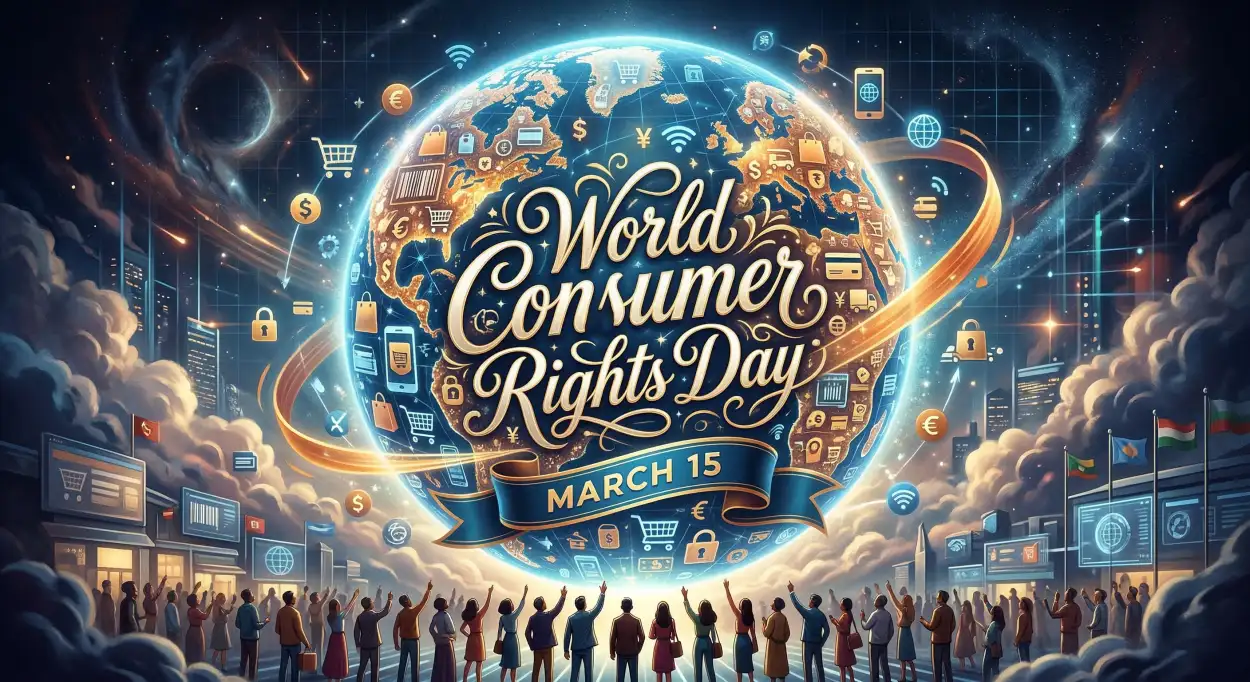 Free Download World Consumer Rights Day Text Typography Design - High Quality World Consumer Rights Day Image
