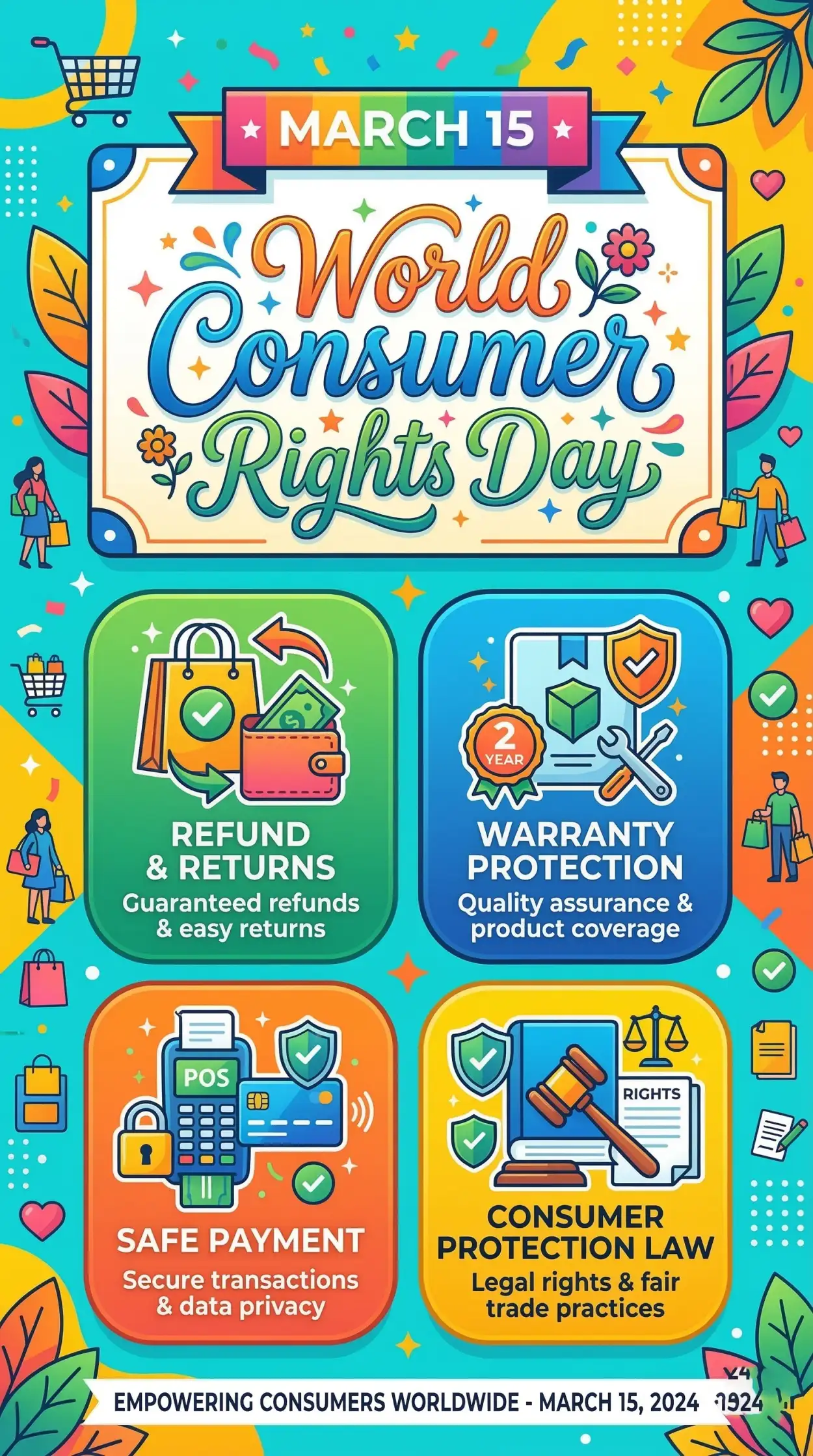 Free Download World Consumer Rights Day Transparent Background Poster - High Quality World Consumer Rights Day Background Image