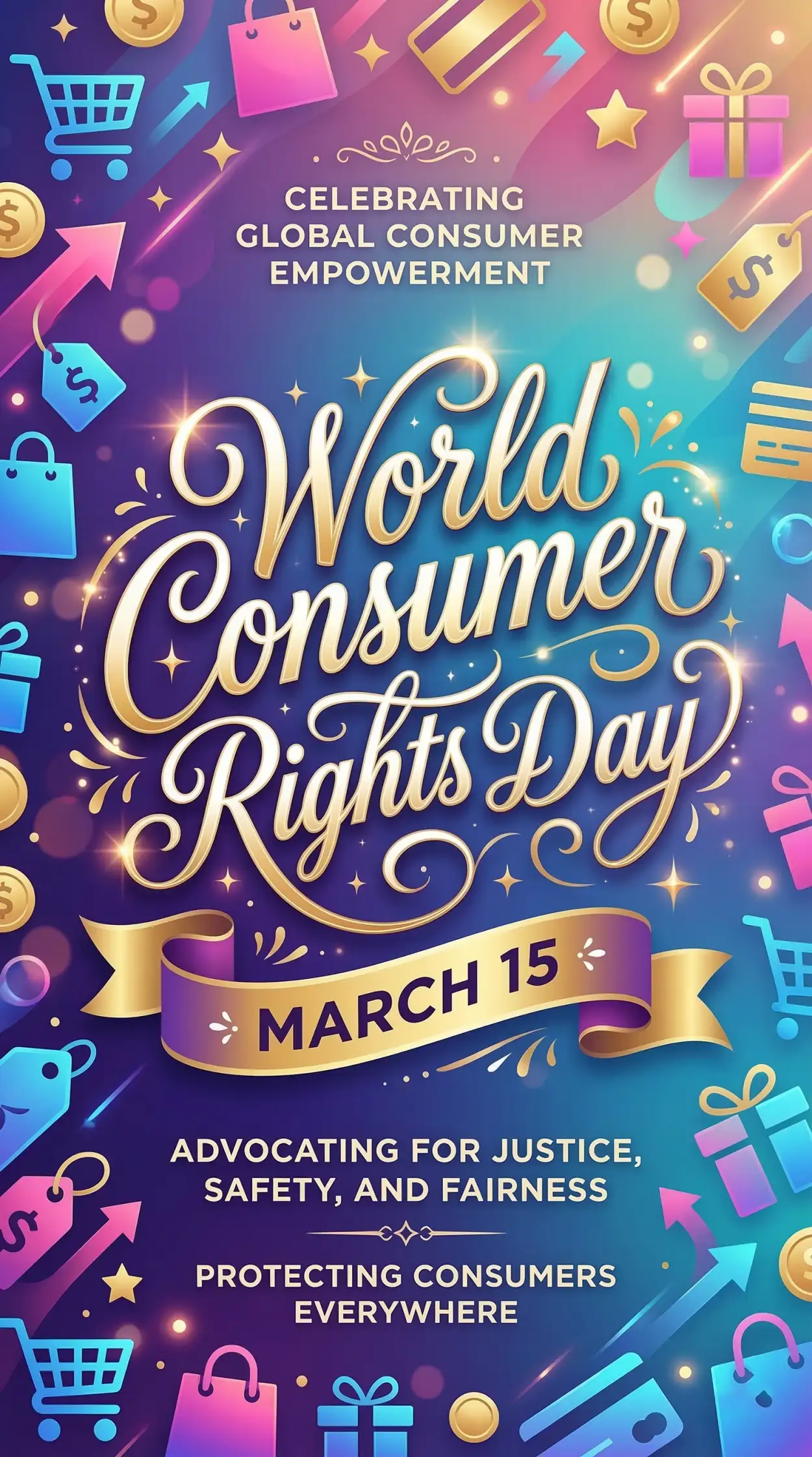 Free Download World Consumer Rights Day Vector Background - High Quality World Consumer Rights Day Background Image
