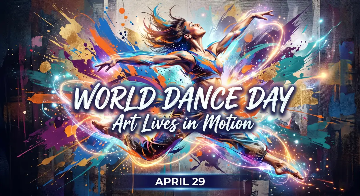 Free Download World Dance Day Banner Png Free - High Quality World Dance Day 2026 Transparent PNG