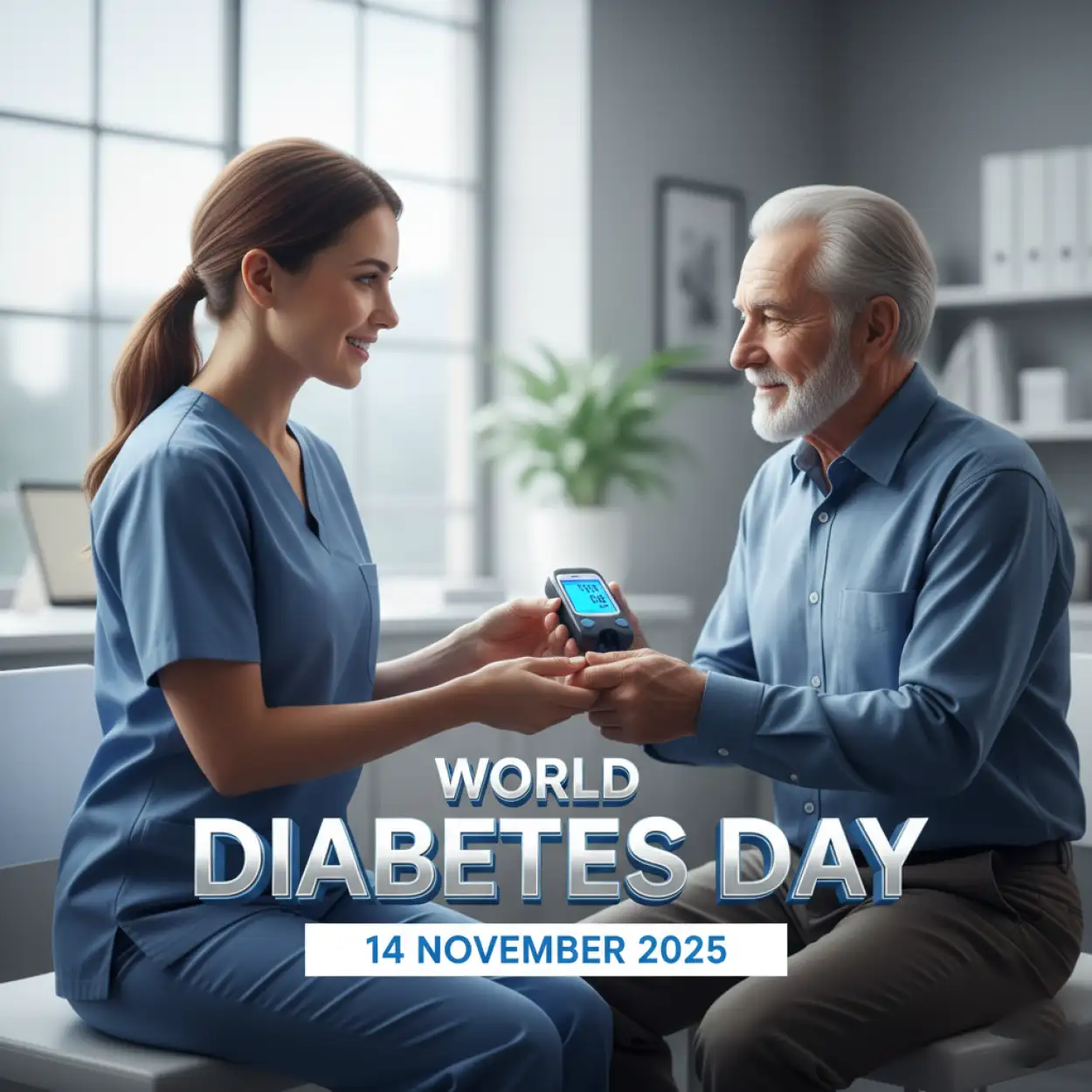 Free Download World Diabetes Day 2025 Awareness Image For Students - High Quality World Diabetes Day 2025 Background
